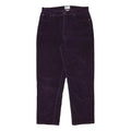 FASHION BUG Womens Cotton Blend Purple Relaxed Straight Trousers W32 L28