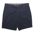 CHAPS Mens Shorts Navy Casual Classic L W34 Cotton Blend Button Plain