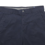 CHAPS Mens Shorts Navy Casual Classic L W34 Cotton Blend Button Plain