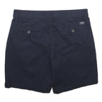 CHAPS Mens Shorts Navy Casual Classic L W34 Cotton Blend Button Plain