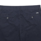 CHAPS Mens Shorts Navy Casual Classic L W34 Cotton Blend Button Plain