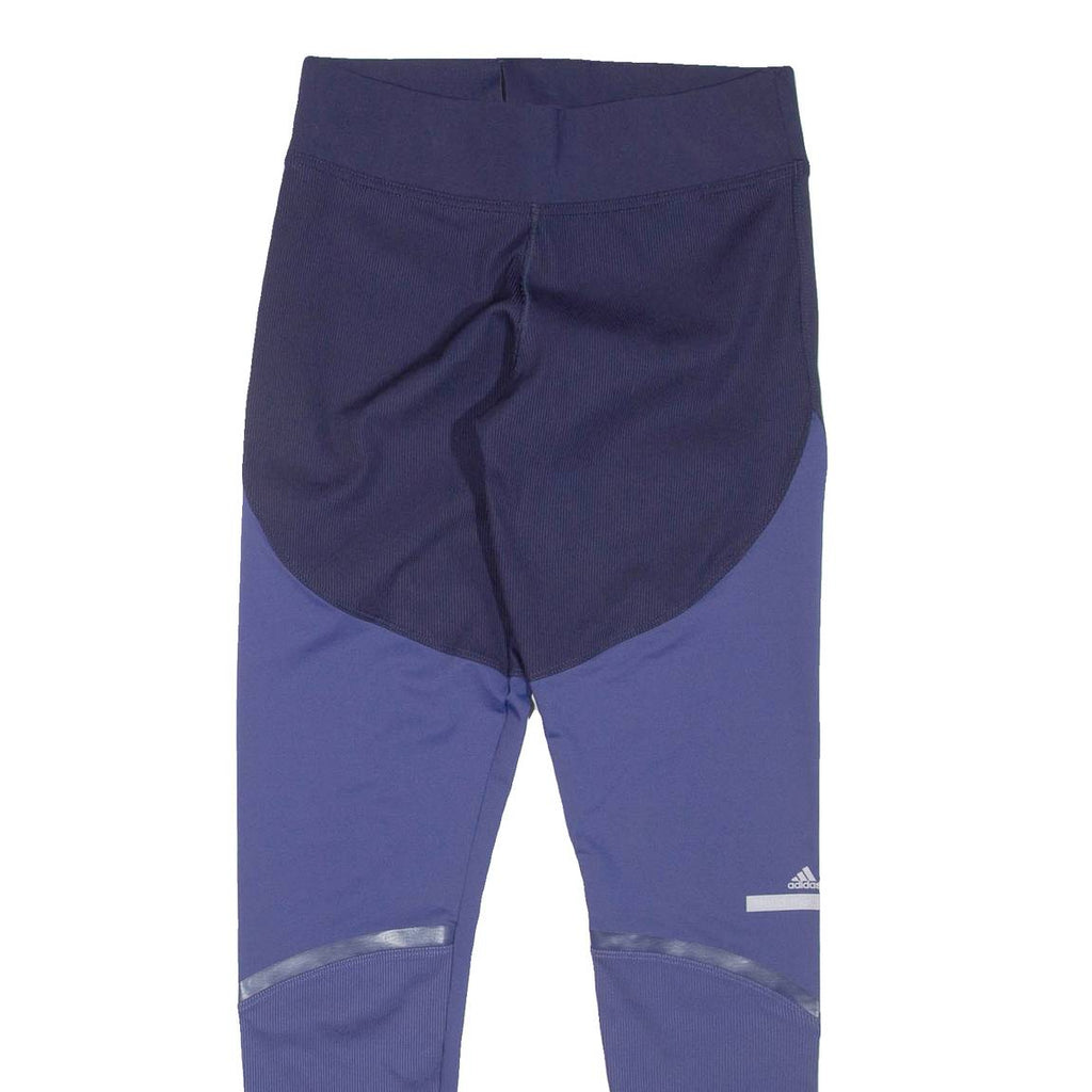 ADIDAS Womens Leggings Blue Skinny XS W22 L28