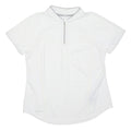 NIKE RUNNING Womens White Running T-Shirt L Short Sleeve 1/4 Zip Lightweight