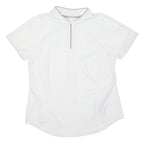 NIKE RUNNING Womens White Running T-Shirt L Short Sleeve 1/4 Zip Lightweight