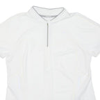 NIKE RUNNING Womens White Running T-Shirt L Short Sleeve 1/4 Zip Lightweight