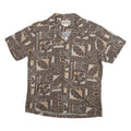 BLUE HAWAII Womens Brown & Cream Patchwork Pattern Shirt S Hawaiian Floral