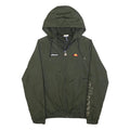 ELLESSE Womens Green Zip Hooded Jacket XS Polyester Blend Logo Print
