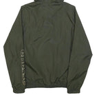 ELLESSE Womens Green Zip Hooded Jacket XS Polyester Blend Logo Print