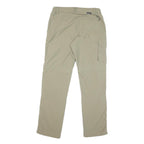 SCHOFFE Mens Regular Beige Trousers W34 L32 Polyester Blend Zip Casual Outdoor
