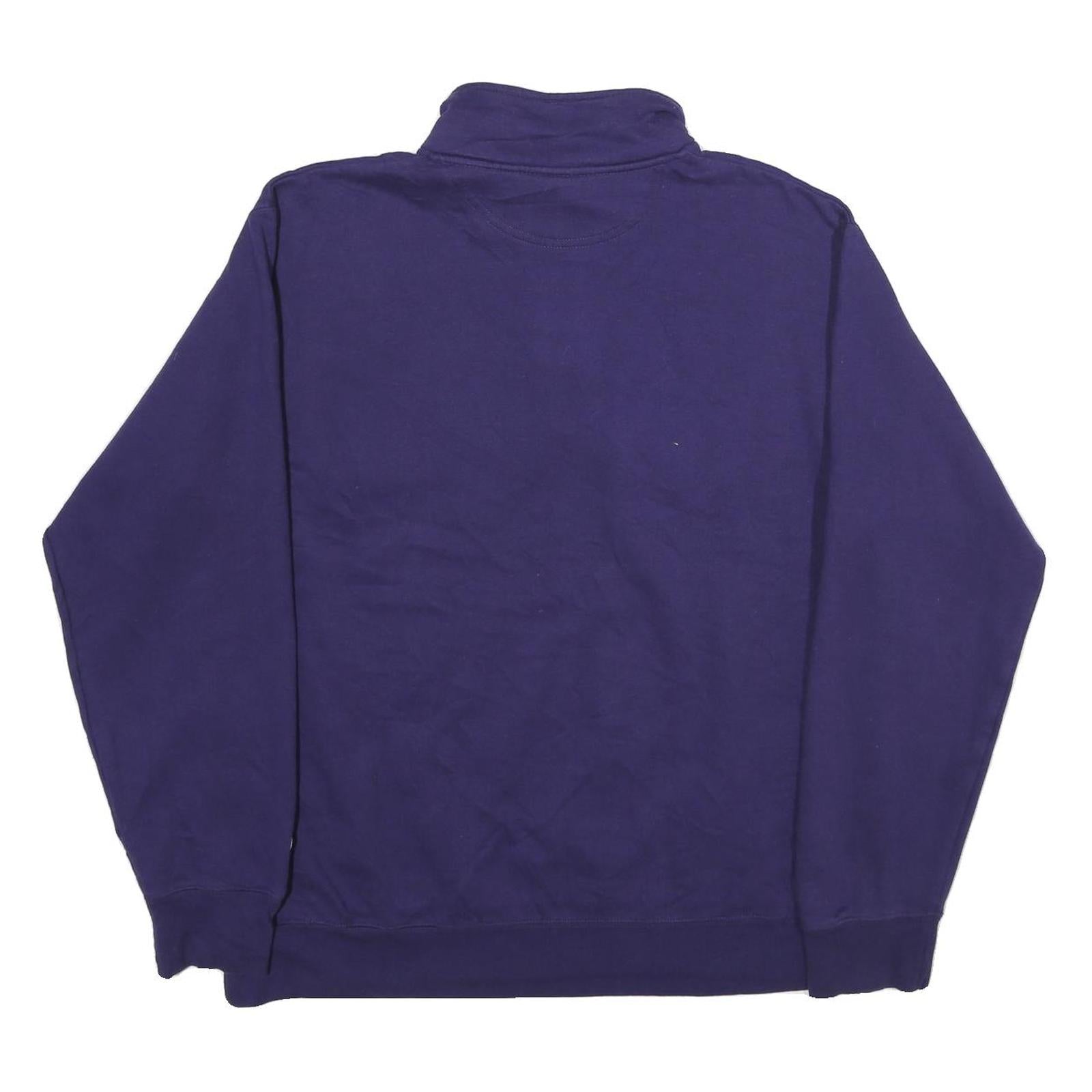 CHAMPION Mens Purple Carroll 1/4 Zip Sweatshirt L Cotton Blend Pullover