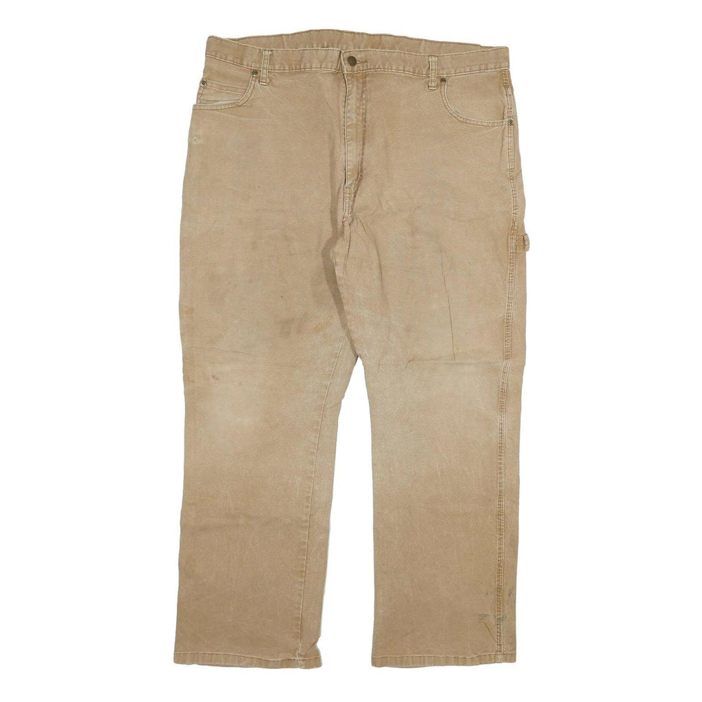DICKIES Mens Regular Fit Jeans Beige Cotton Blend W40 L30 Workwear Utility