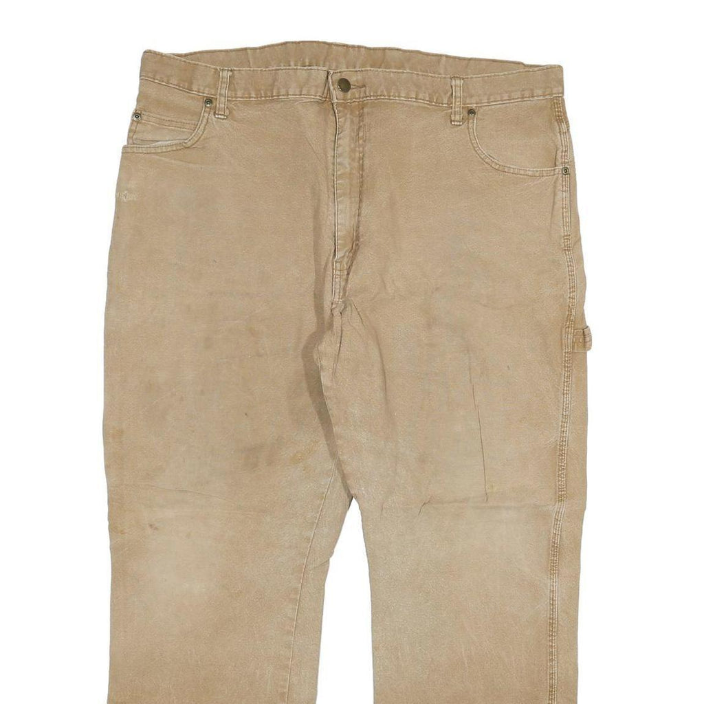 DICKIES Mens Regular Fit Jeans Beige Cotton Blend W40 L30 Workwear Utility