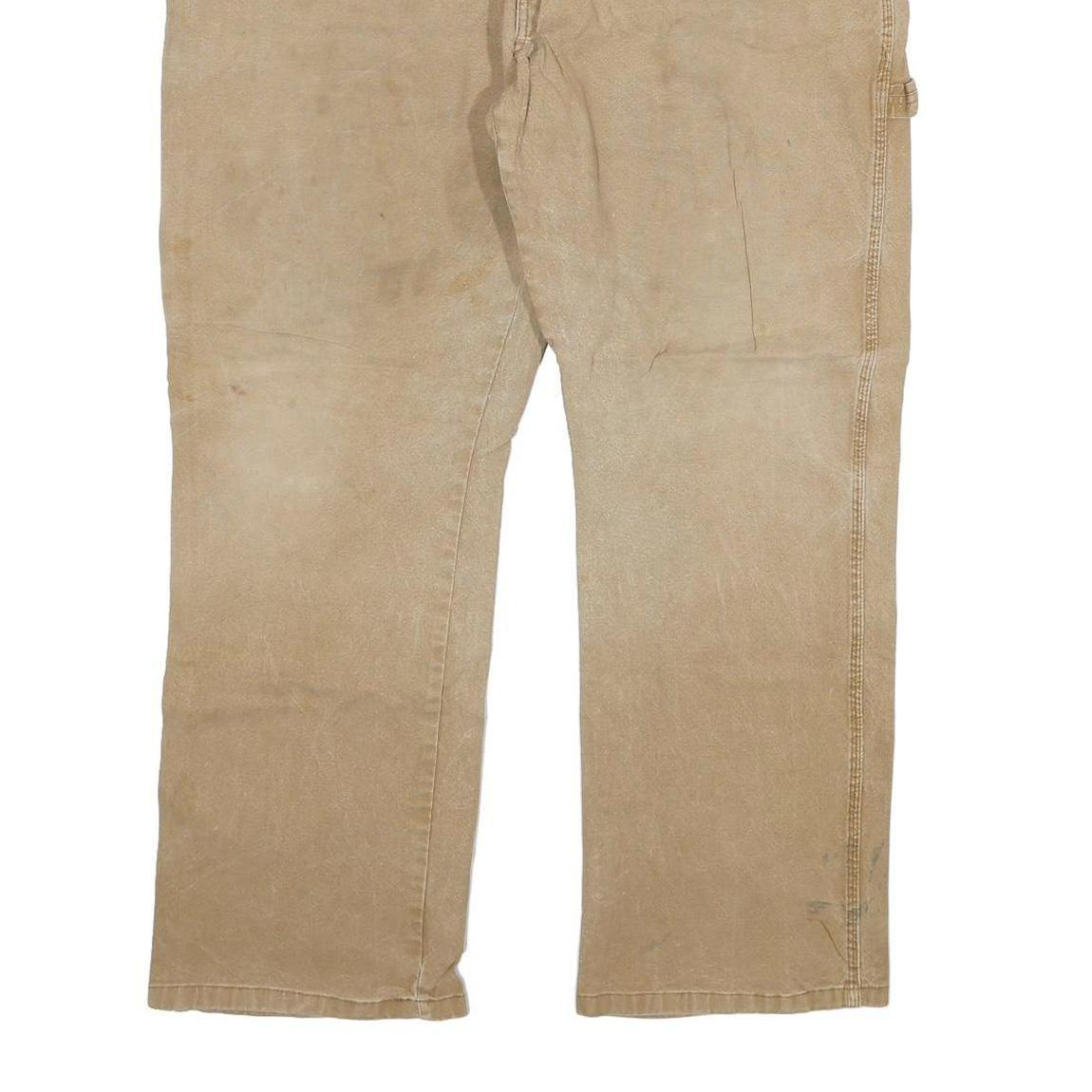 DICKIES Mens Regular Fit Jeans Beige Cotton Blend W40 L30 Workwear Utility