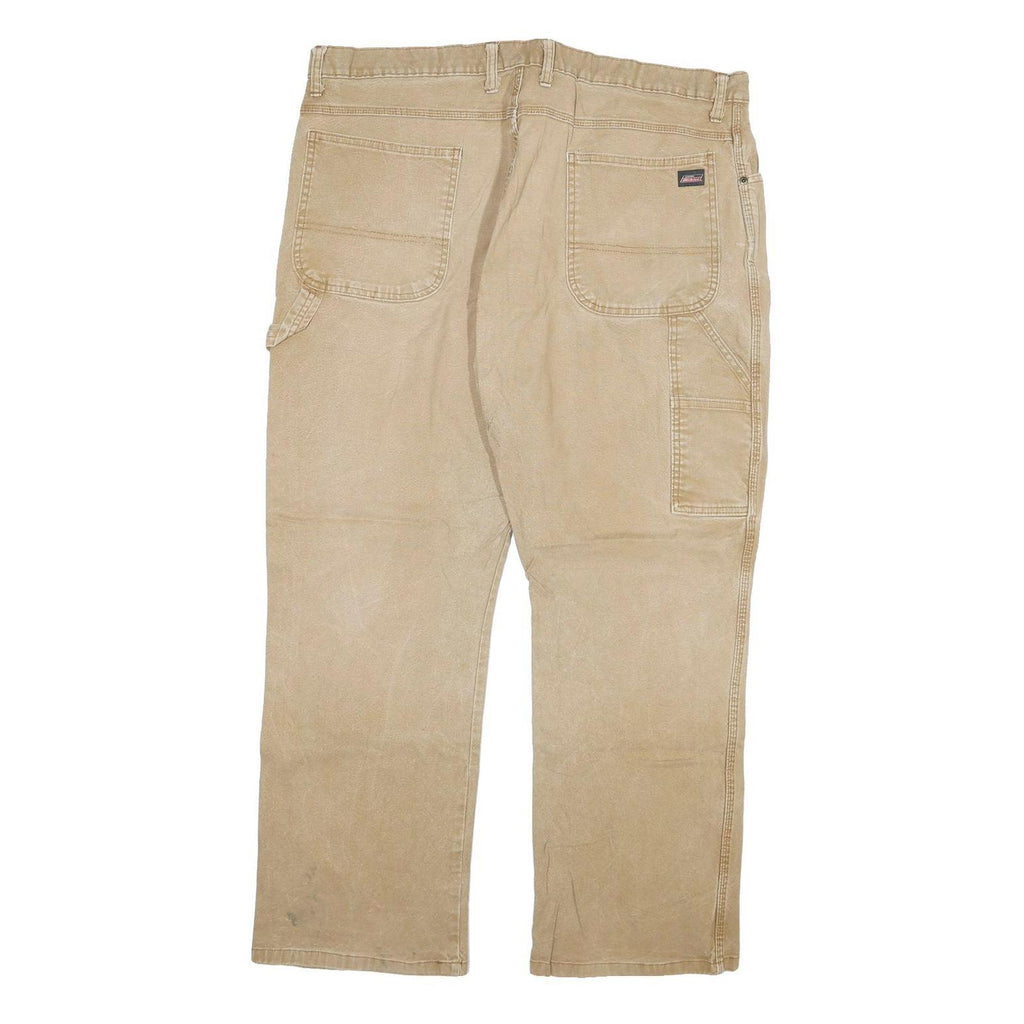 DICKIES Mens Regular Fit Jeans Beige Cotton Blend W40 L30 Workwear Utility