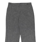 M&S Womens Polyester Blend Grey Relaxed Straight Leg Trousers W34 L27 Workwear
