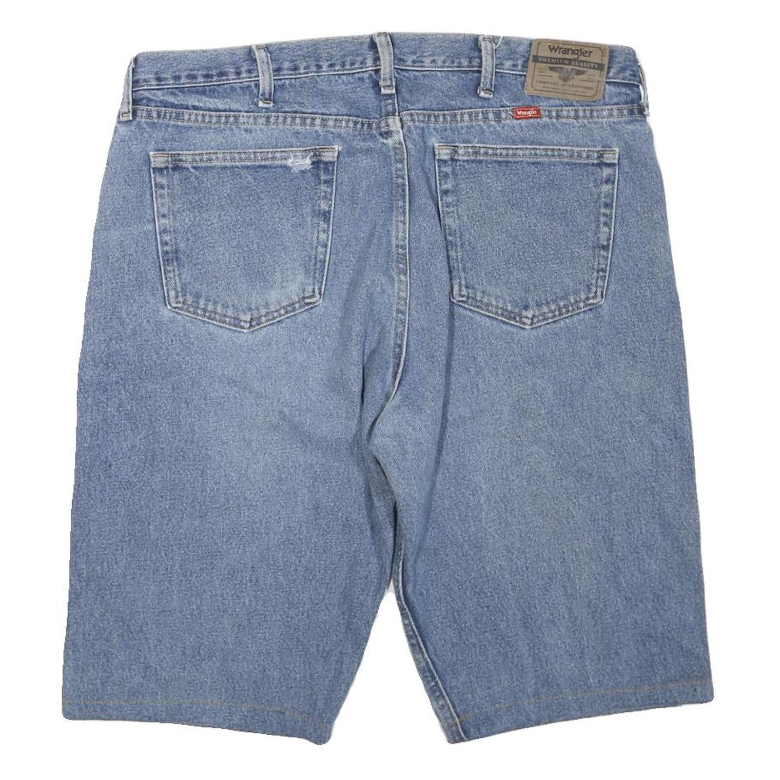 WRANGLER Womens Denim Blue Casual Shorts XL W40 Classic Fit 5-Pocket Design