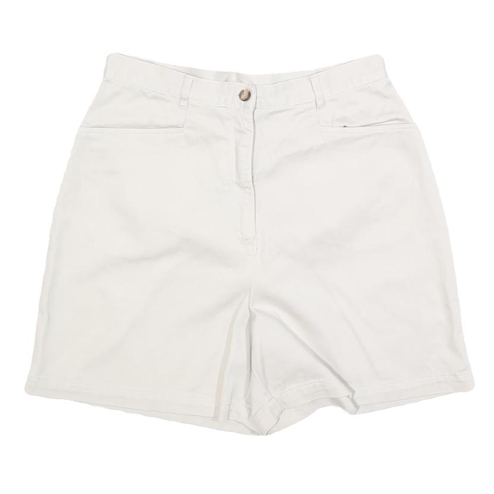 KIM RODGERS Womens White Casual Cotton Blend Shorts S W28 Comfortable Summer