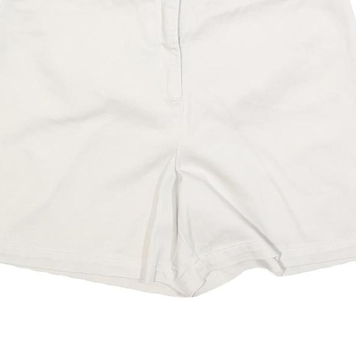 KIM RODGERS Womens White Casual Cotton Blend Shorts S W28 Comfortable Summer