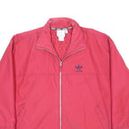 ADIDAS Mens Red L Cotton Blend Jacket Zip Classic Sportswear Track M L