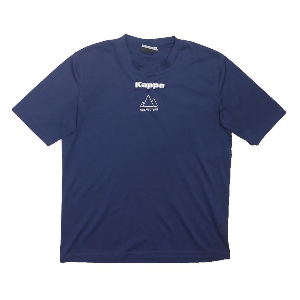 KAPPA Mens Blue Graphic T-Shirt M Short Sleeve Crew Neck Polyester Casual