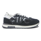 C'N'C Womens Lace-Up Trainers Black & White Synthetic UK 8 Lightweight Casual