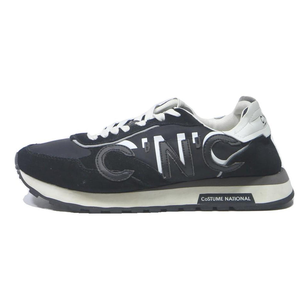 C'N'C Womens Lace-Up Trainers Black & White Synthetic UK 8 Lightweight Casual