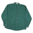 PARADOX Mens Green Cotton Blend Shirt L Button-Down Collar Long Sleeve Casual