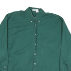 PARADOX Mens Green Cotton Blend Shirt L Button-Down Collar Long Sleeve Casual