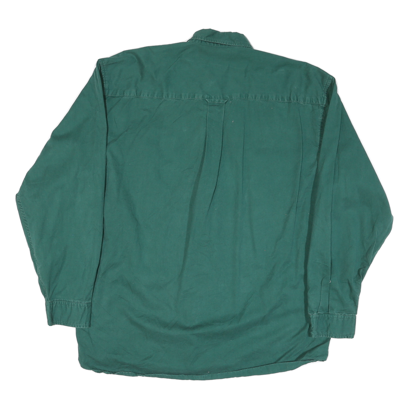 PARADOX Mens Green Cotton Blend Shirt L Button-Down Collar Long Sleeve Casual