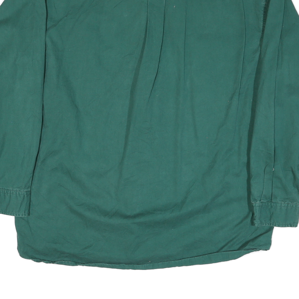 PARADOX Mens Green Cotton Blend Shirt L Button-Down Collar Long Sleeve Casual