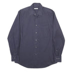 PAL ZILERI Mens Blue Cotton Shirt M Classic Buttoned Pocket Long Sleeve