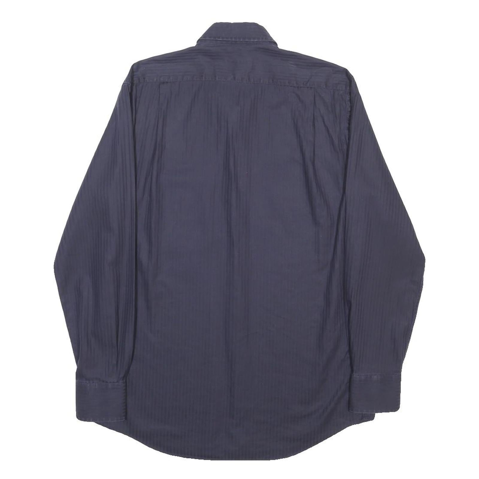 PAL ZILERI Mens Blue Cotton Shirt M Classic Buttoned Pocket Long Sleeve