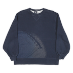 CHAMPION Mens Navy Blue Football Print Crew Neck XL Sweatshirt Cotton Blend