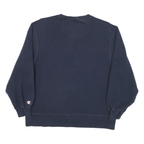 CHAMPION Mens Navy Blue Football Print Crew Neck XL Sweatshirt Cotton Blend
