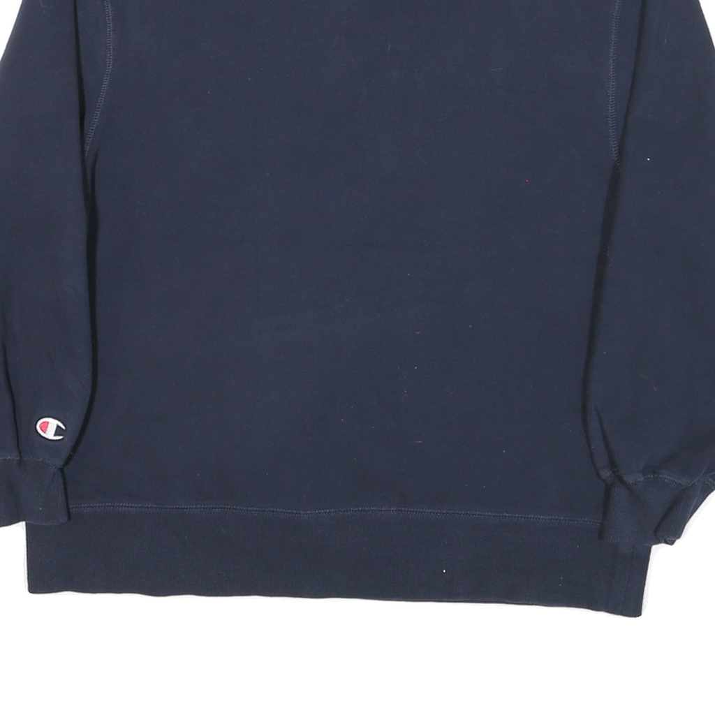 CHAMPION Mens Navy Blue Football Print Crew Neck XL Sweatshirt Cotton Blend