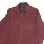 GRIZZLY MOUNTAIN Mens Maroon Cotton Shirt M Casual Long Sleeve Buttoned Pockets