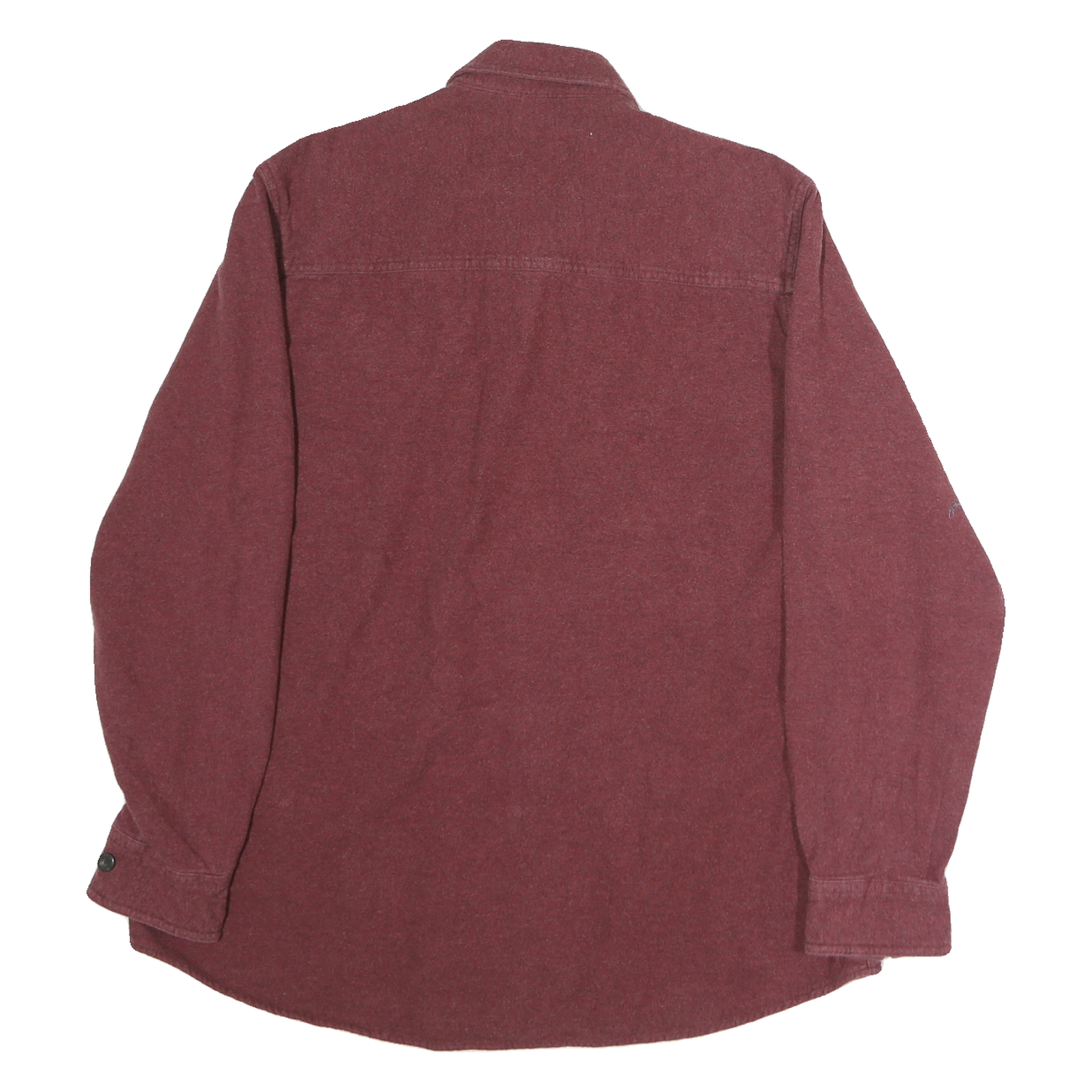 GRIZZLY MOUNTAIN Mens Maroon Cotton Shirt M Casual Long Sleeve Buttoned Pockets