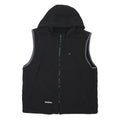 TOMMY HILFIGER Mens Black Hooded Sleeveless Zip Up Jacket L Polyester Blend
