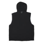 TOMMY HILFIGER Mens Black Hooded Sleeveless Zip Up Jacket L Polyester Blend