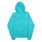 CHAMPION Mens Blue Half Zip Hooded Jacket S Polyester Plain Lightweight Casual