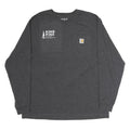 CARHARTT Mens Grey King Pine Building Restoration Graphic Long Sleeve Crew Neck