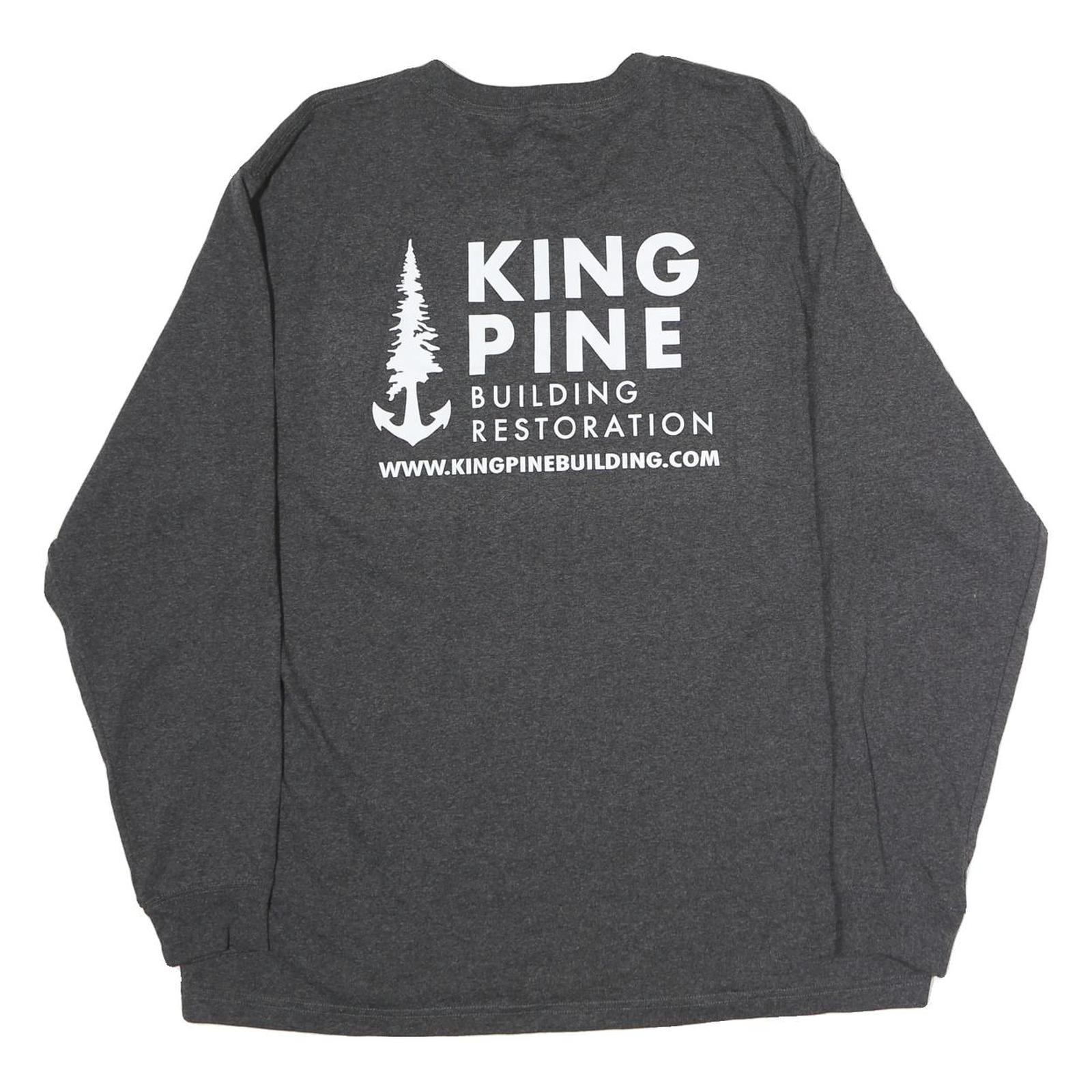 CARHARTT Mens Grey King Pine Building Restoration Graphic Long Sleeve Crew Neck