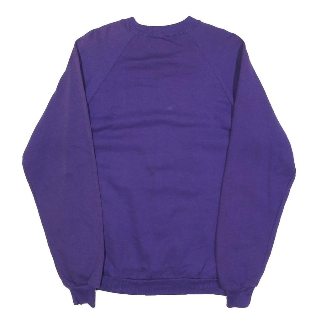 JERZEES Womens Purple Crew Neck L Sweatshirt Cotton Blend Pullover Woven