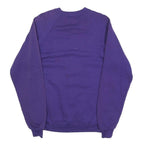 JERZEES Womens Purple Crew Neck L Sweatshirt Cotton Blend Pullover Woven