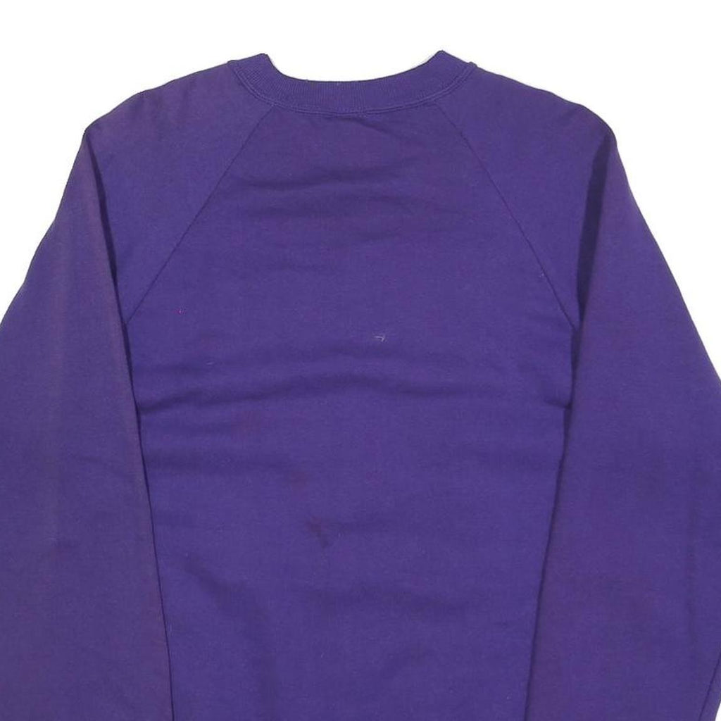 JERZEES Womens Purple Crew Neck L Sweatshirt Cotton Blend Pullover Woven