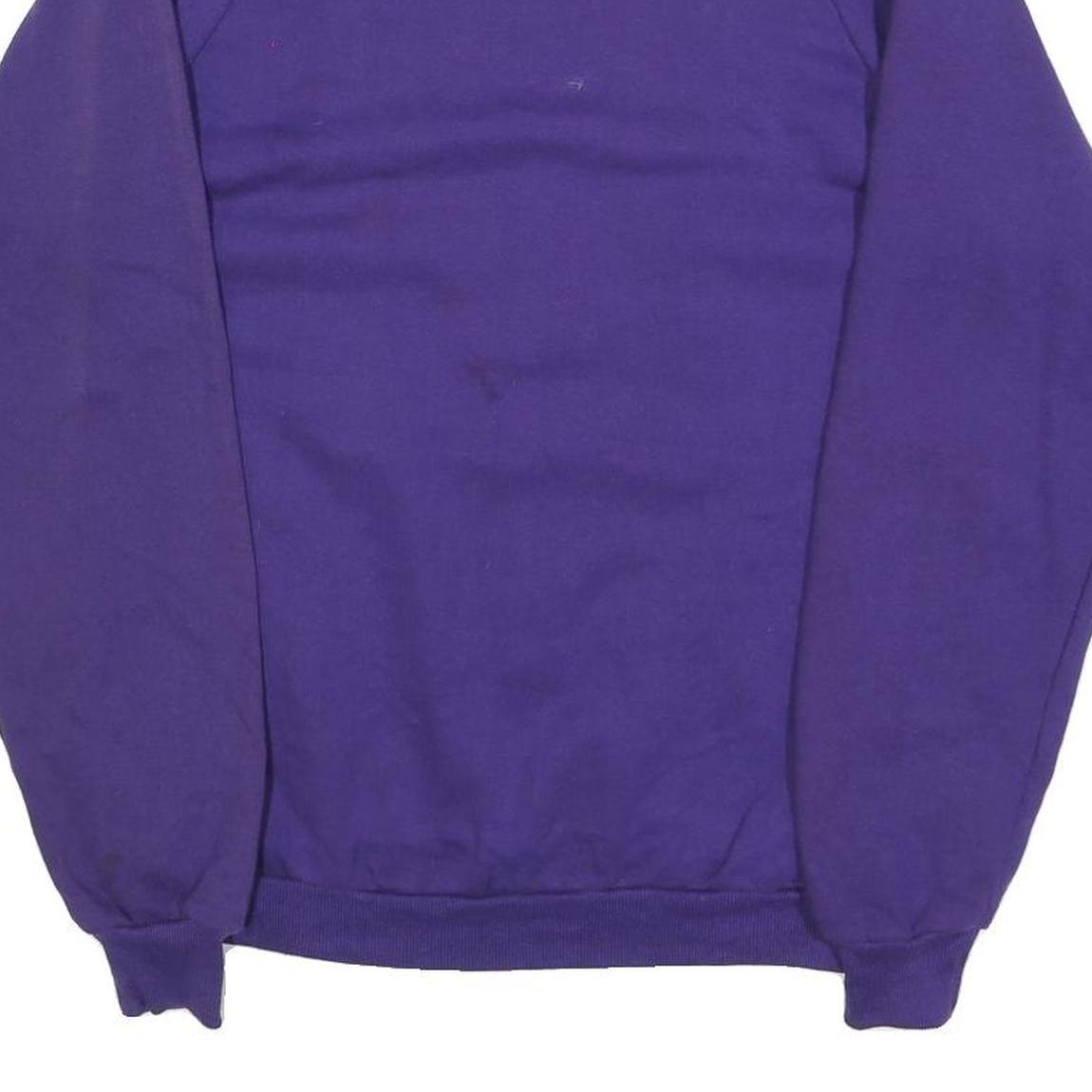 JERZEES Womens Purple Crew Neck L Sweatshirt Cotton Blend Pullover Woven