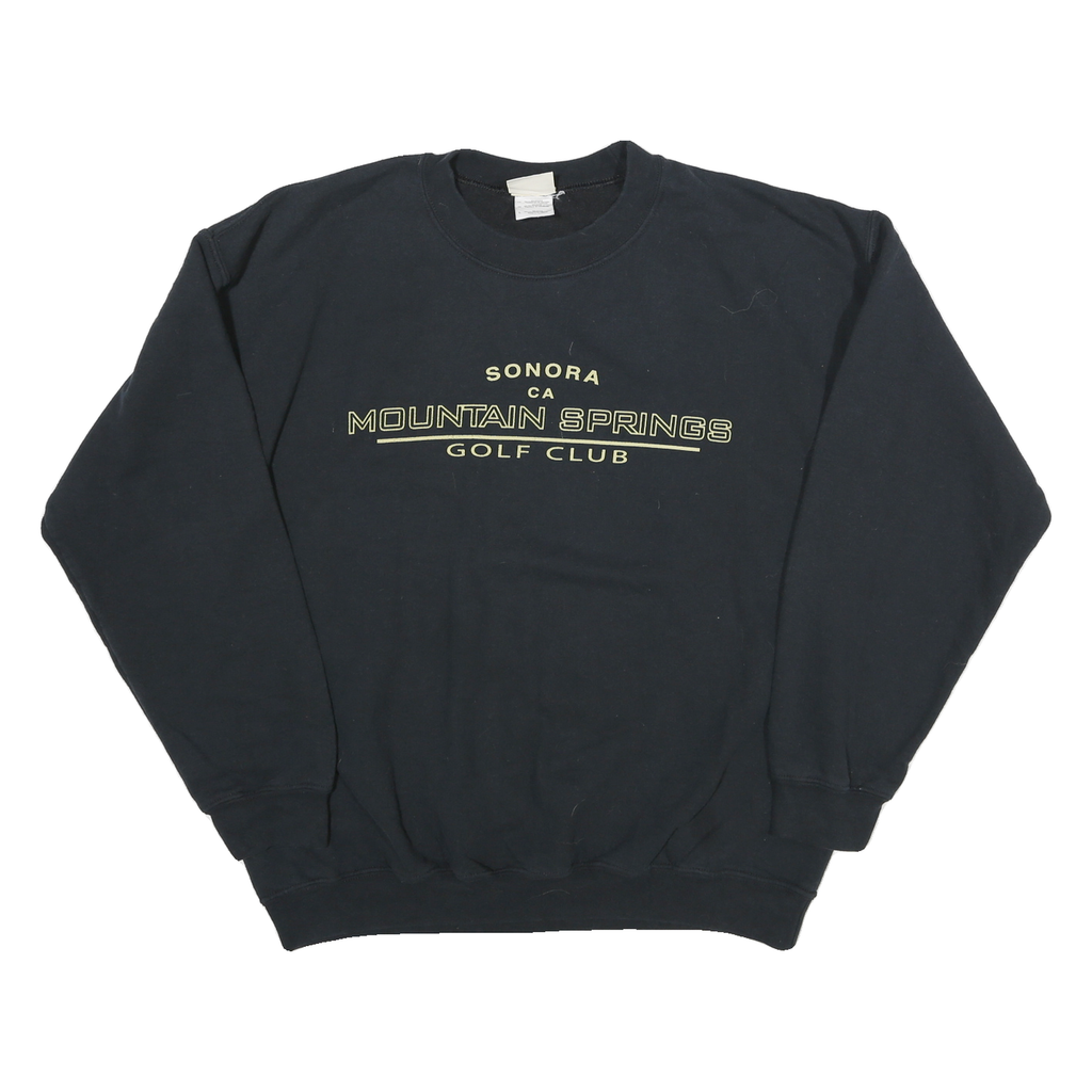 OARSMAN Mens Black Sonora CA Mountain Springs Golf Club Crew Neck XL Cotton