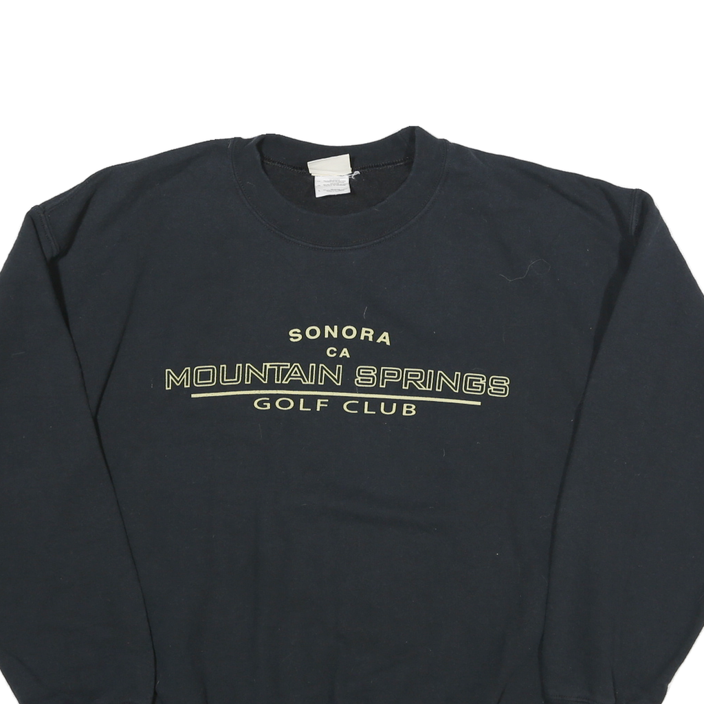 OARSMAN Mens Black Sonora CA Mountain Springs Golf Club Crew Neck XL Cotton