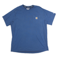 CARHARTT Mens Blue XL Pocket T-Shirt Short Sleeve Crew Neck Workwear