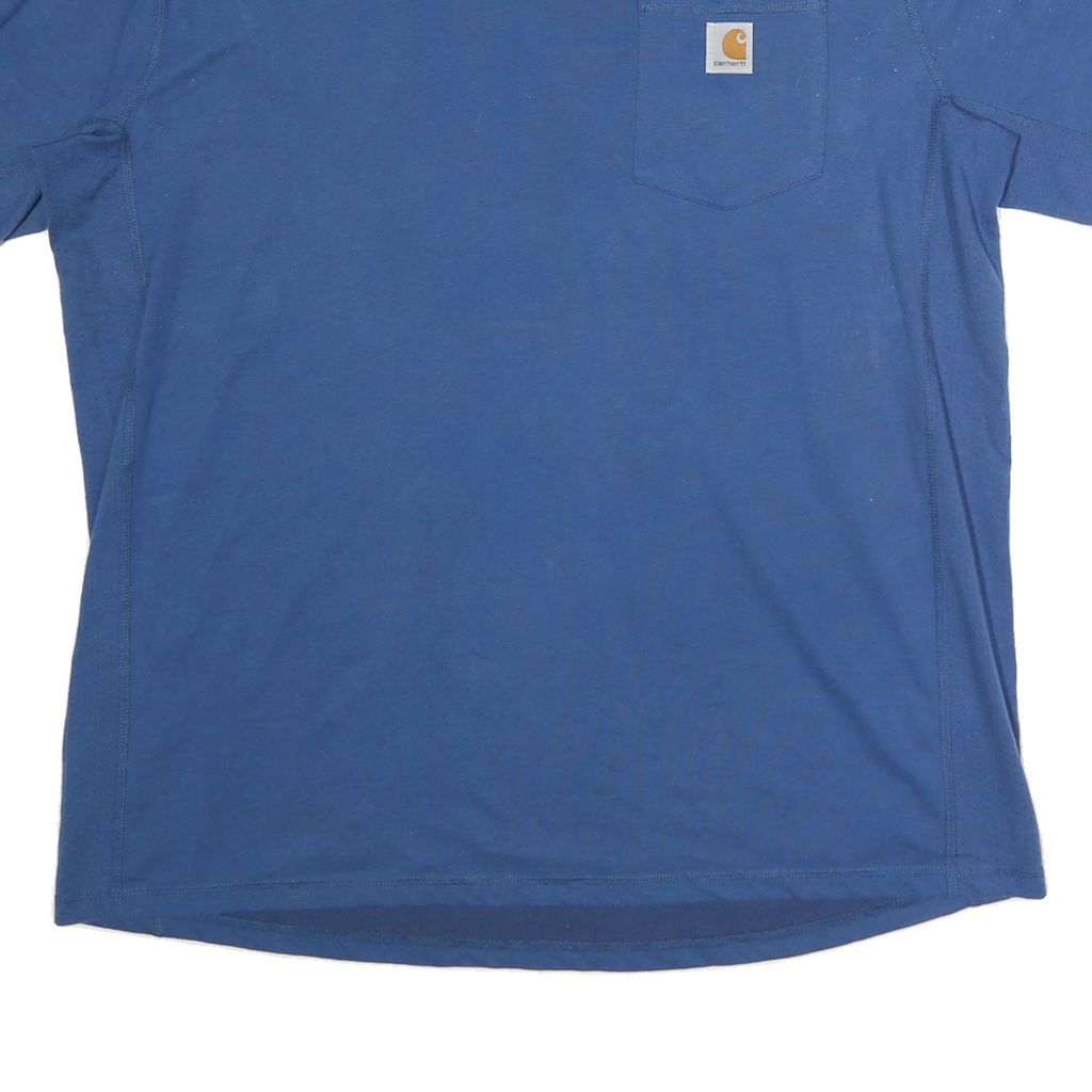 CARHARTT Mens Blue XL Pocket T-Shirt Short Sleeve Crew Neck Workwear